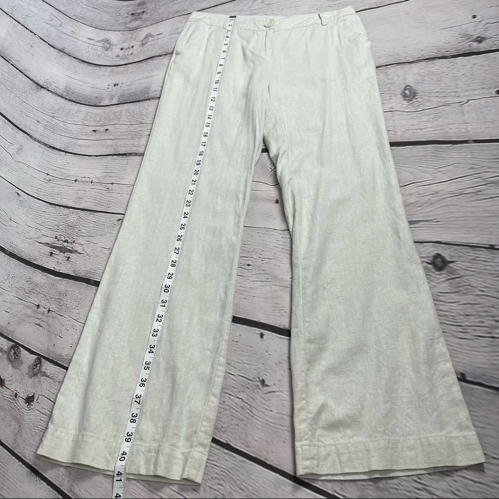 BCBG MaxAzria linen beige summer lightweight pants, size 4 - Picture 10 of 12